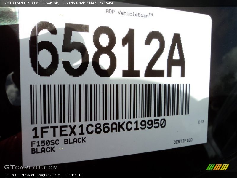 Tuxedo Black / Medium Stone 2010 Ford F150 FX2 SuperCab