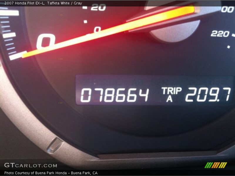 Taffeta White / Gray 2007 Honda Pilot EX-L