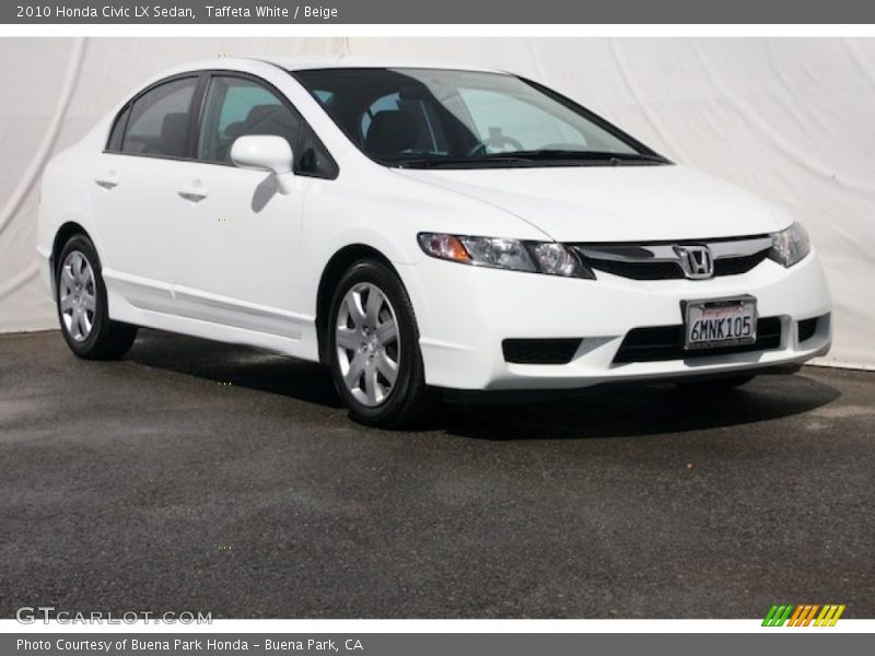 Taffeta White / Beige 2010 Honda Civic LX Sedan