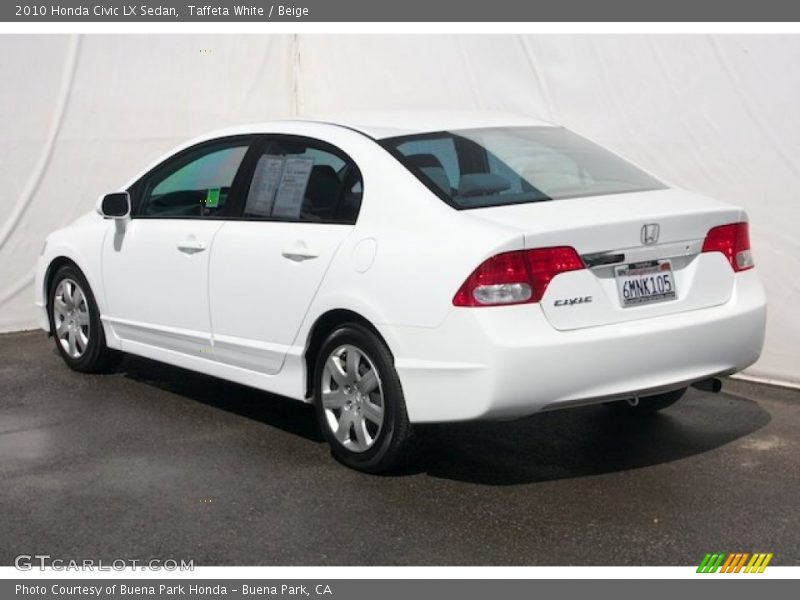 Taffeta White / Beige 2010 Honda Civic LX Sedan