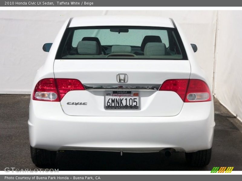 Taffeta White / Beige 2010 Honda Civic LX Sedan