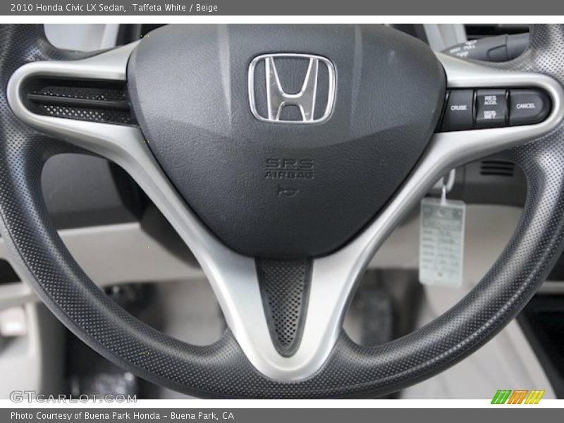 Taffeta White / Beige 2010 Honda Civic LX Sedan