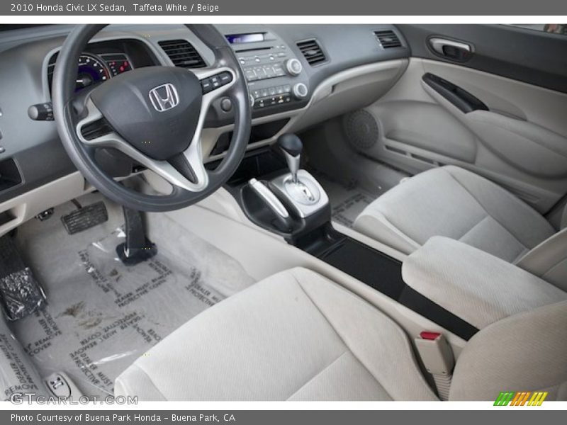 Taffeta White / Beige 2010 Honda Civic LX Sedan