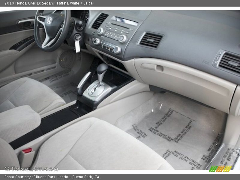 Taffeta White / Beige 2010 Honda Civic LX Sedan