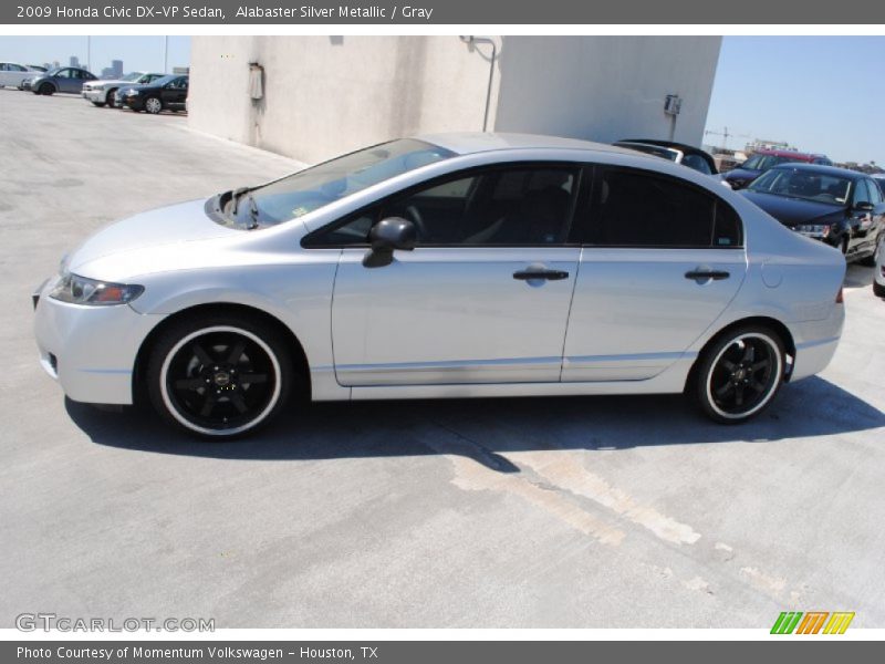 Alabaster Silver Metallic / Gray 2009 Honda Civic DX-VP Sedan