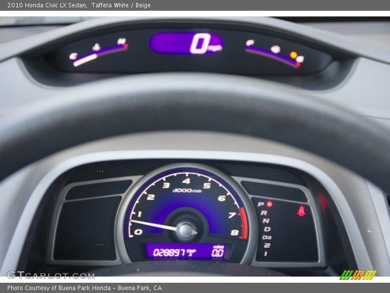 Taffeta White / Beige 2010 Honda Civic LX Sedan