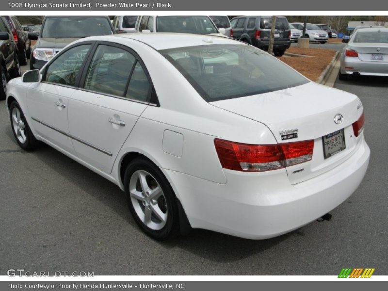 Powder White Pearl / Black 2008 Hyundai Sonata Limited