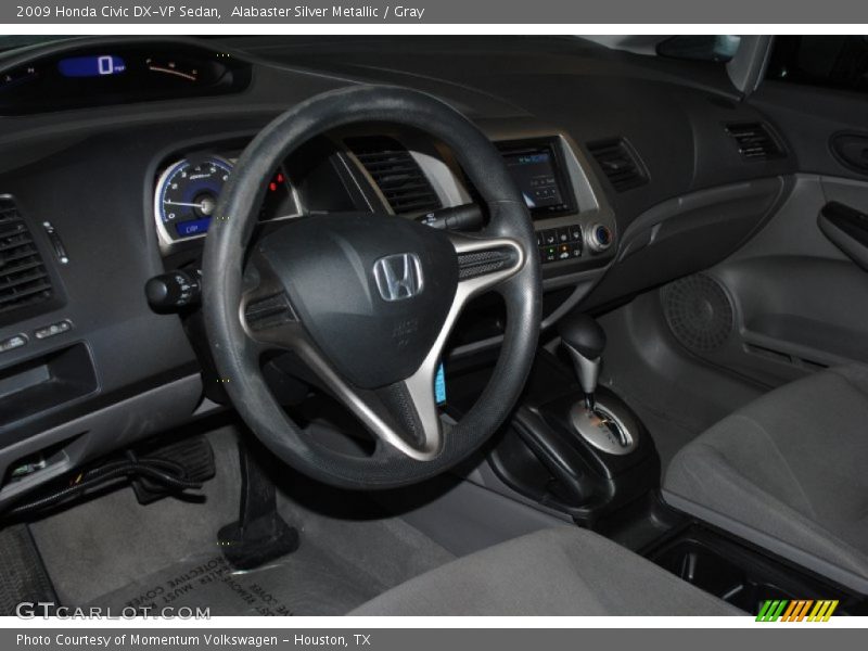 Alabaster Silver Metallic / Gray 2009 Honda Civic DX-VP Sedan