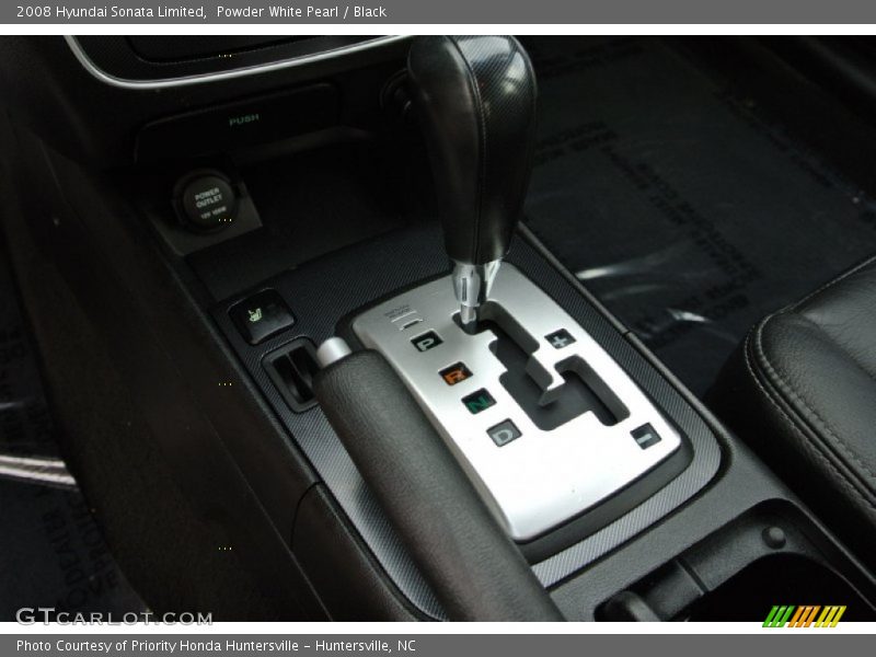 Powder White Pearl / Black 2008 Hyundai Sonata Limited