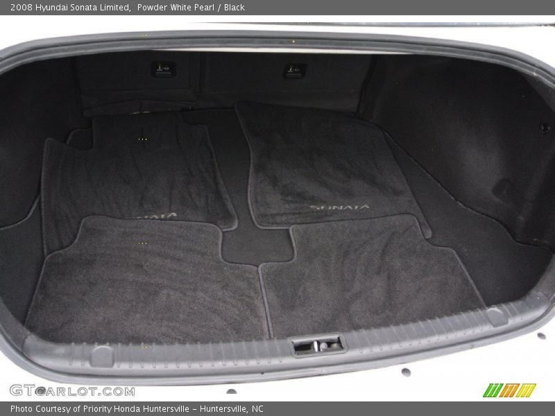 Powder White Pearl / Black 2008 Hyundai Sonata Limited