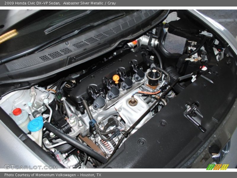 Alabaster Silver Metallic / Gray 2009 Honda Civic DX-VP Sedan