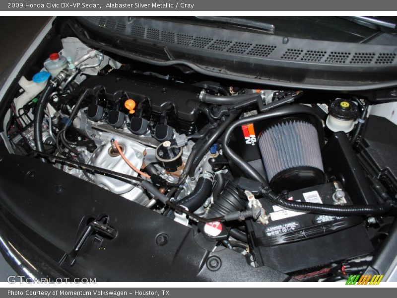 Alabaster Silver Metallic / Gray 2009 Honda Civic DX-VP Sedan