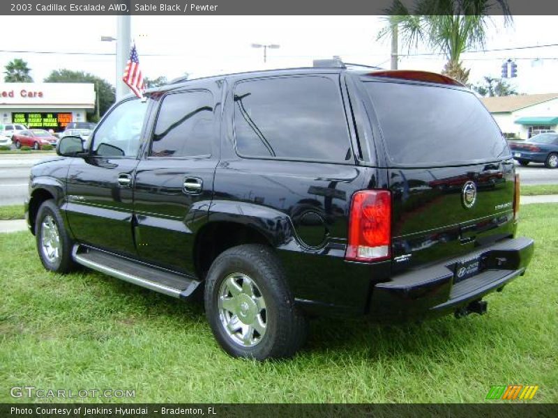 Sable Black / Pewter 2003 Cadillac Escalade AWD