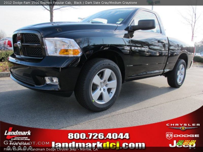 Black / Dark Slate Gray/Medium Graystone 2012 Dodge Ram 1500 Express Regular Cab