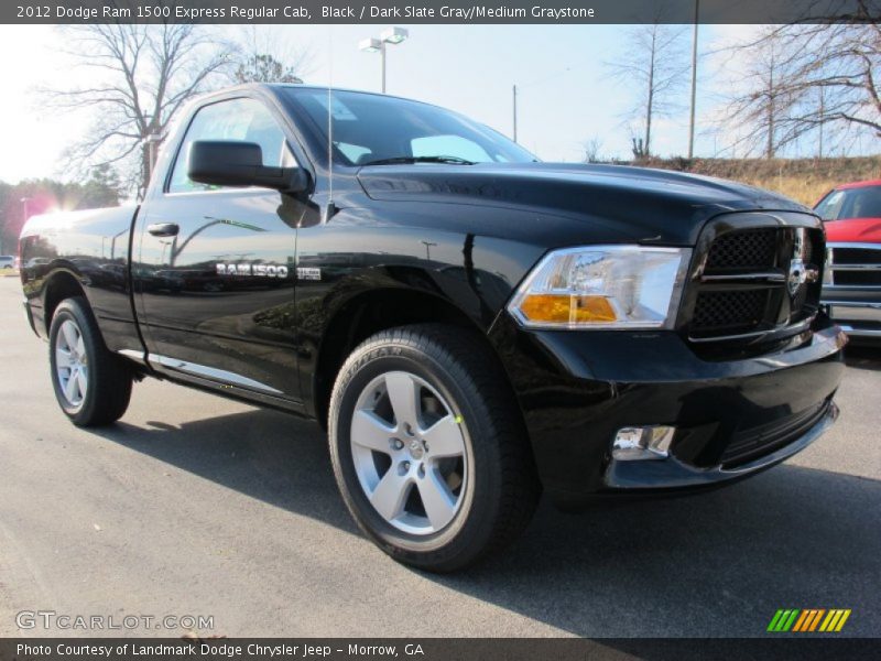 Black / Dark Slate Gray/Medium Graystone 2012 Dodge Ram 1500 Express Regular Cab