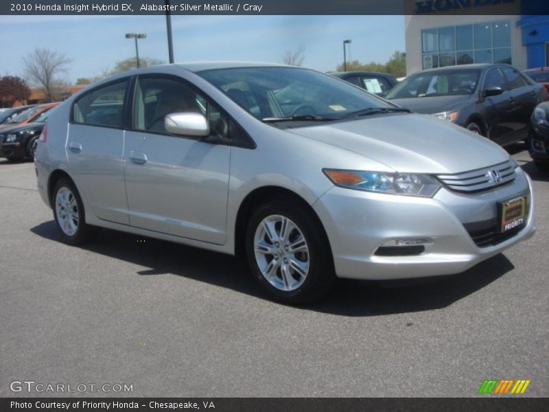 Alabaster Silver Metallic / Gray 2010 Honda Insight Hybrid EX