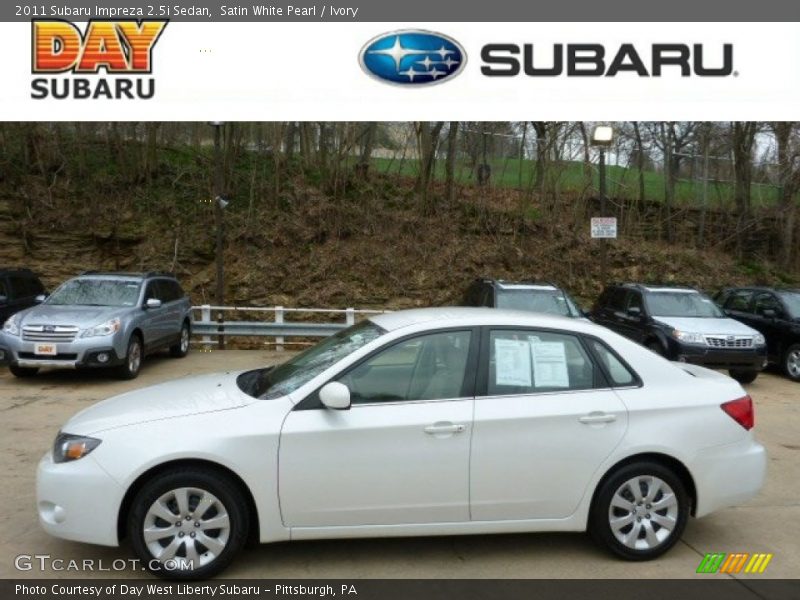 Satin White Pearl / Ivory 2011 Subaru Impreza 2.5i Sedan