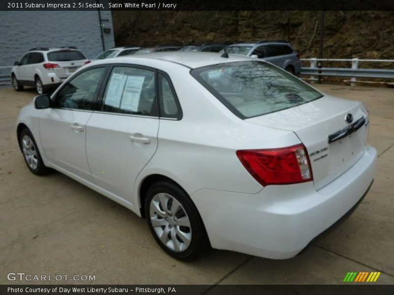 Satin White Pearl / Ivory 2011 Subaru Impreza 2.5i Sedan