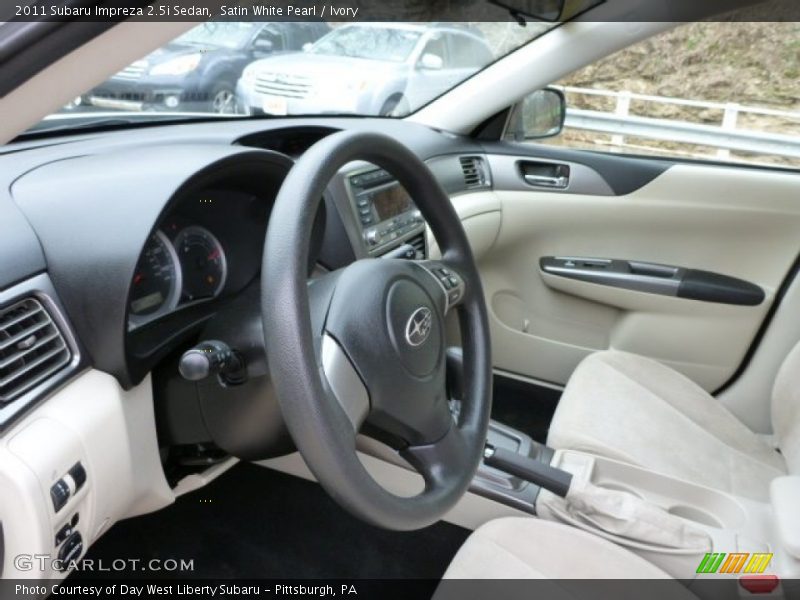 Satin White Pearl / Ivory 2011 Subaru Impreza 2.5i Sedan