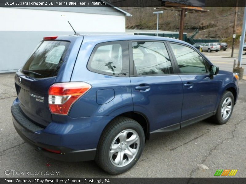 Marine Blue Pearl / Platinum 2014 Subaru Forester 2.5i