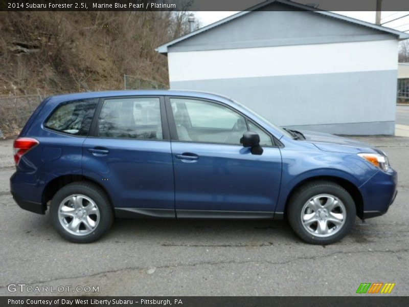Marine Blue Pearl / Platinum 2014 Subaru Forester 2.5i