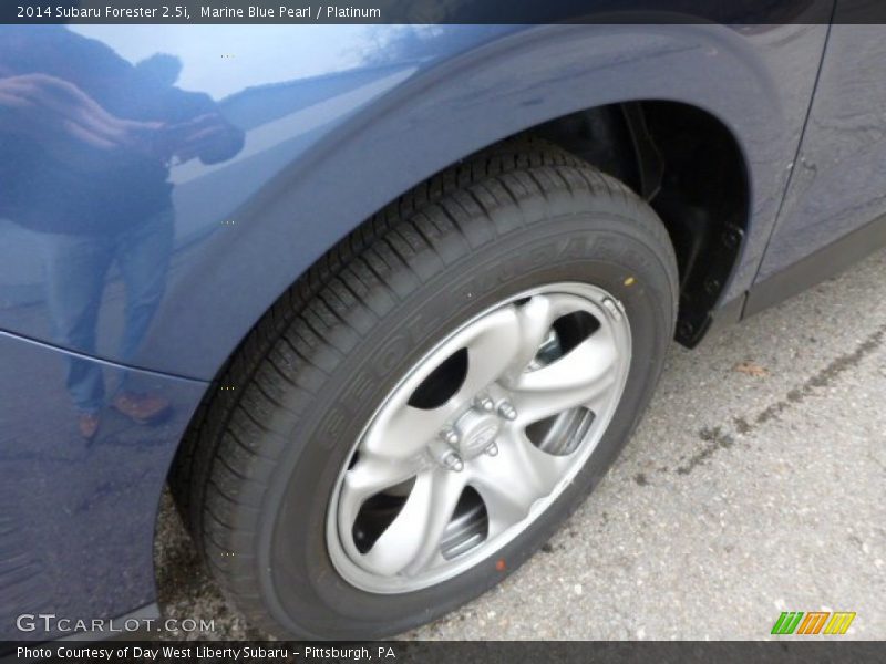 Marine Blue Pearl / Platinum 2014 Subaru Forester 2.5i