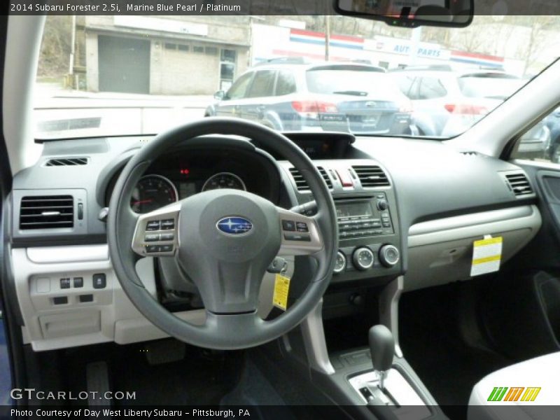 Marine Blue Pearl / Platinum 2014 Subaru Forester 2.5i