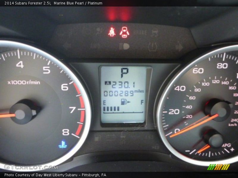 Marine Blue Pearl / Platinum 2014 Subaru Forester 2.5i