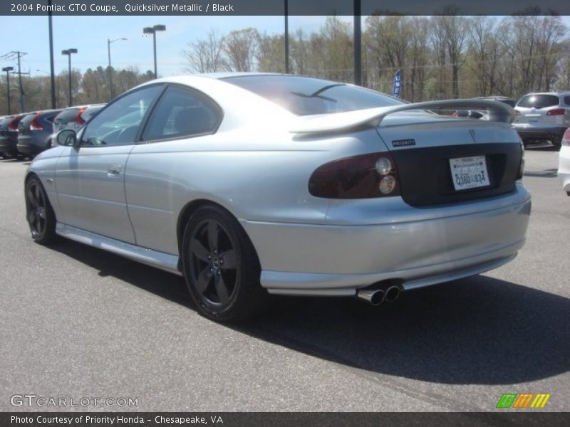 Quicksilver Metallic / Black 2004 Pontiac GTO Coupe