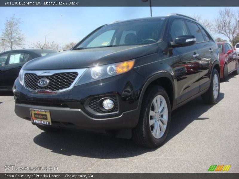 Ebony Black / Black 2011 Kia Sorento EX