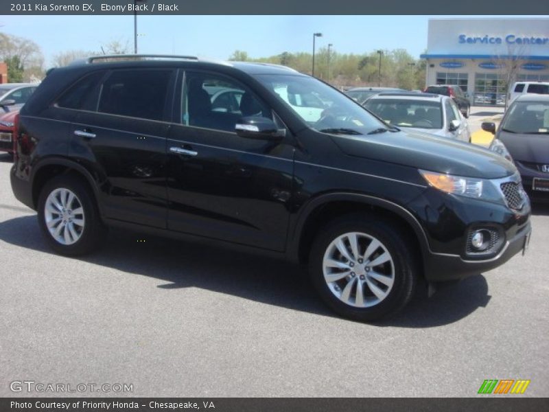 Ebony Black / Black 2011 Kia Sorento EX