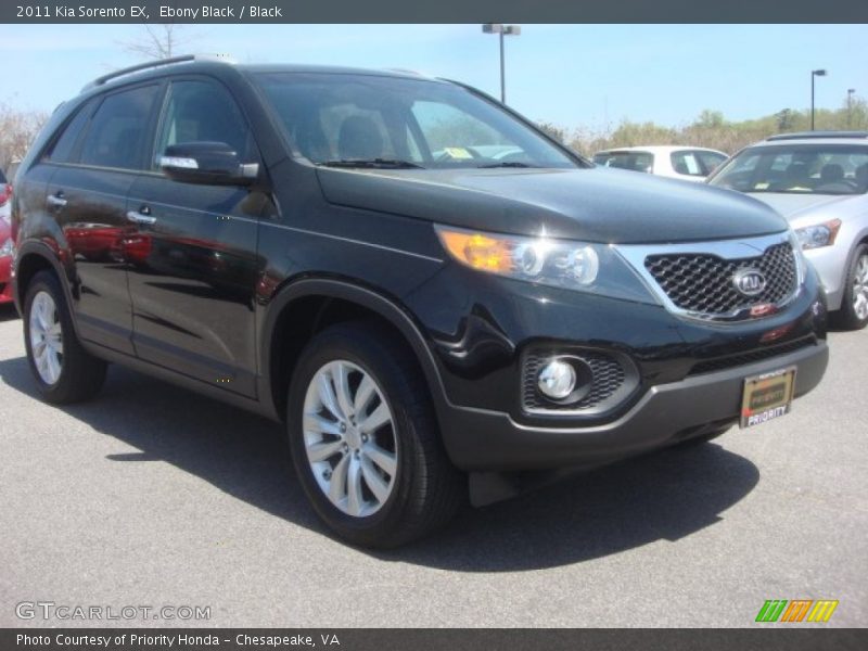 Ebony Black / Black 2011 Kia Sorento EX