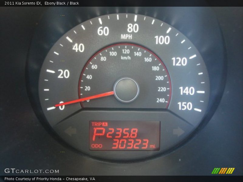 Ebony Black / Black 2011 Kia Sorento EX