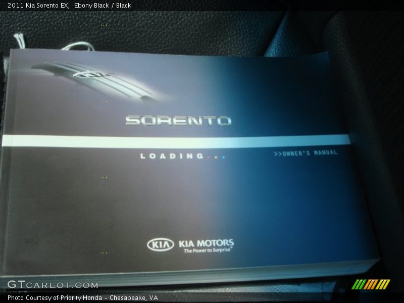 Ebony Black / Black 2011 Kia Sorento EX