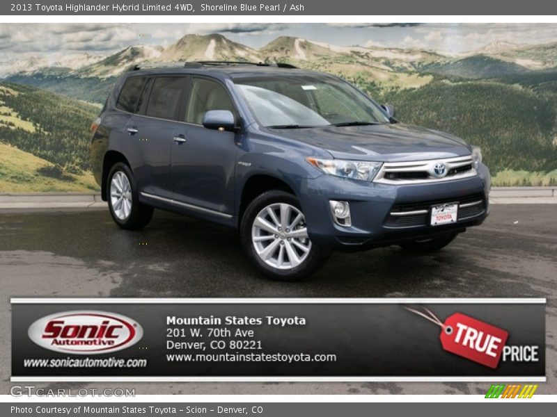 Shoreline Blue Pearl / Ash 2013 Toyota Highlander Hybrid Limited 4WD