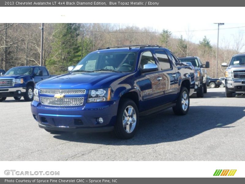Blue Topaz Metallic / Ebony 2013 Chevrolet Avalanche LT 4x4 Black Diamond Edition