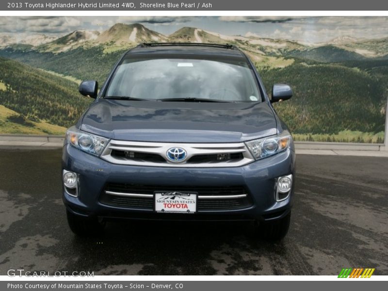 Shoreline Blue Pearl / Ash 2013 Toyota Highlander Hybrid Limited 4WD