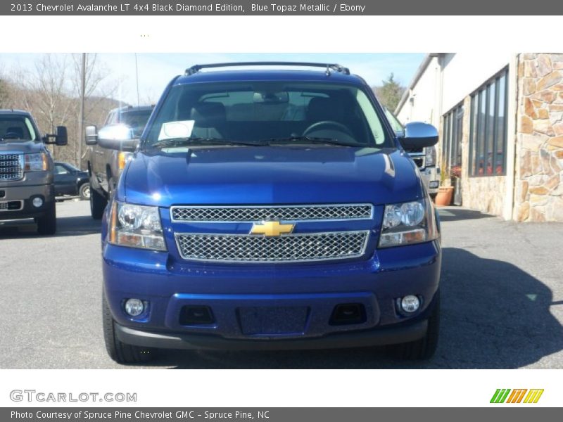 Blue Topaz Metallic / Ebony 2013 Chevrolet Avalanche LT 4x4 Black Diamond Edition