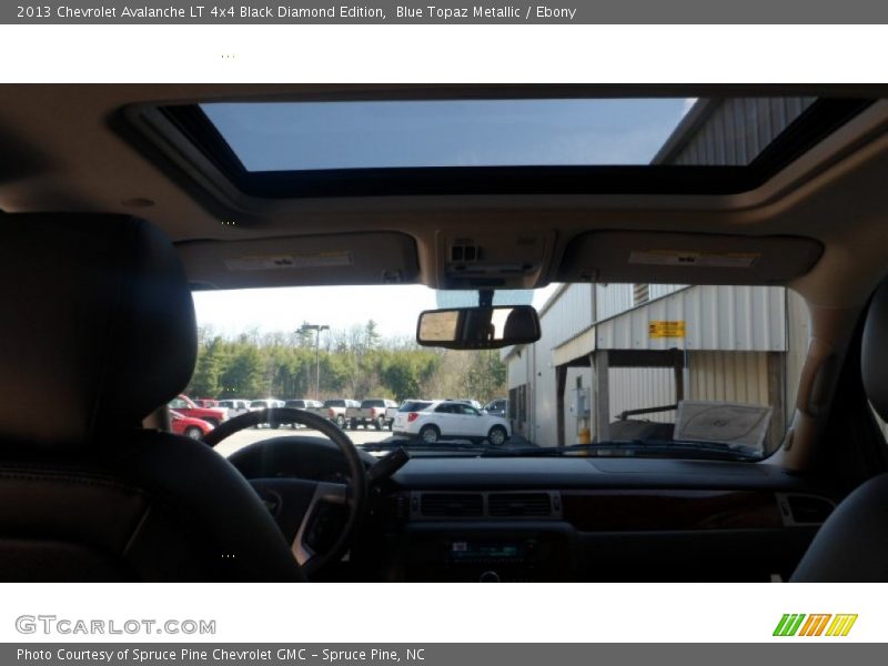 Blue Topaz Metallic / Ebony 2013 Chevrolet Avalanche LT 4x4 Black Diamond Edition