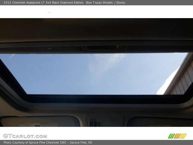 Blue Topaz Metallic / Ebony 2013 Chevrolet Avalanche LT 4x4 Black Diamond Edition