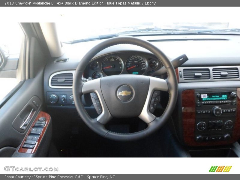 Blue Topaz Metallic / Ebony 2013 Chevrolet Avalanche LT 4x4 Black Diamond Edition