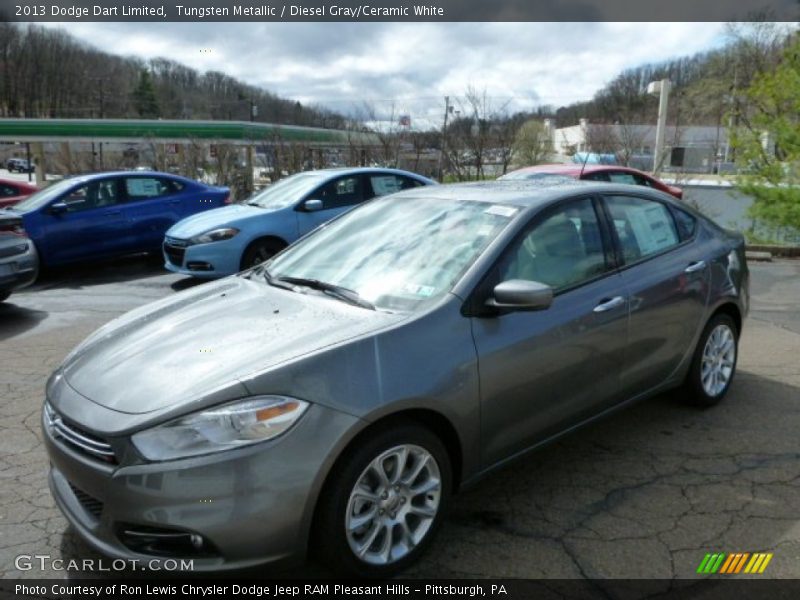 Tungsten Metallic / Diesel Gray/Ceramic White 2013 Dodge Dart Limited