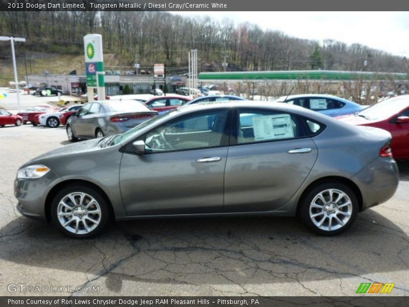 Tungsten Metallic / Diesel Gray/Ceramic White 2013 Dodge Dart Limited