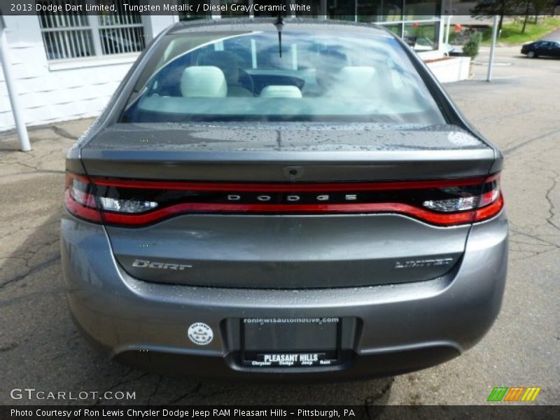 Tungsten Metallic / Diesel Gray/Ceramic White 2013 Dodge Dart Limited