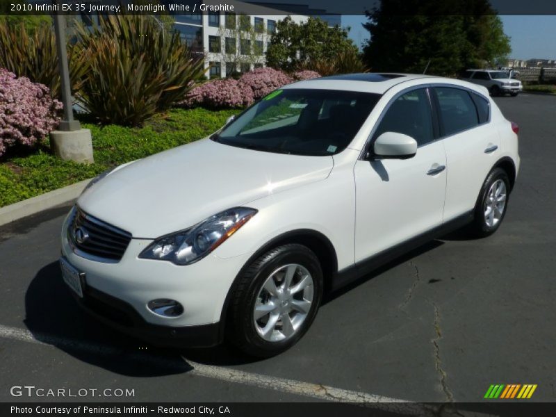 Moonlight White / Graphite 2010 Infiniti EX 35 Journey