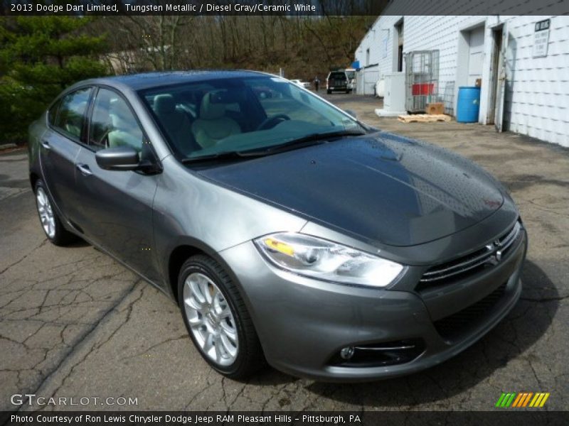 Tungsten Metallic / Diesel Gray/Ceramic White 2013 Dodge Dart Limited