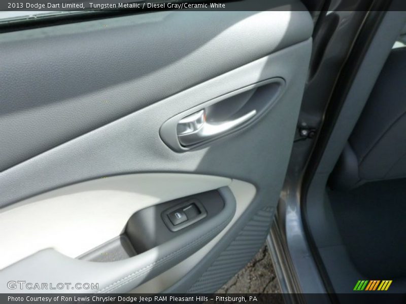 Tungsten Metallic / Diesel Gray/Ceramic White 2013 Dodge Dart Limited