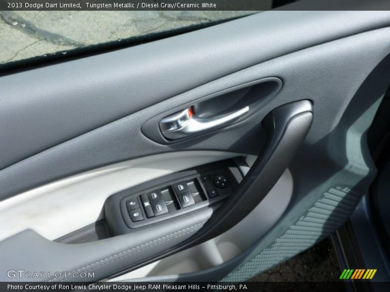 Tungsten Metallic / Diesel Gray/Ceramic White 2013 Dodge Dart Limited