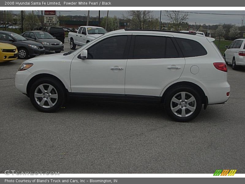 Powder White Pearl / Black 2008 Hyundai Santa Fe Limited