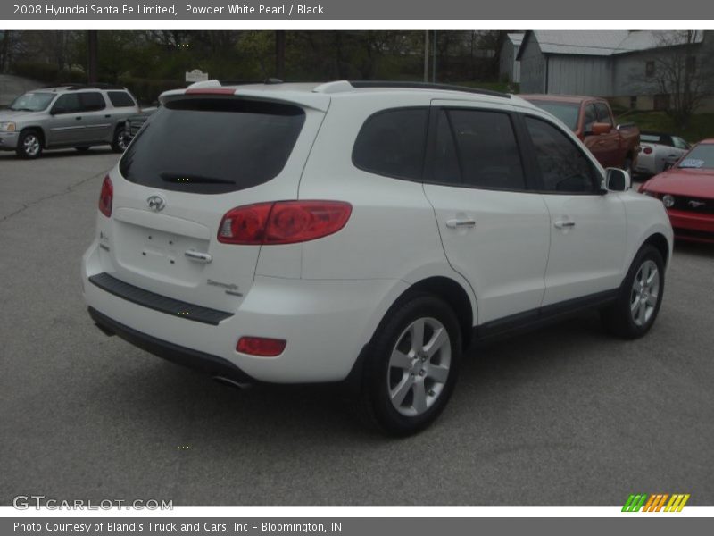 Powder White Pearl / Black 2008 Hyundai Santa Fe Limited